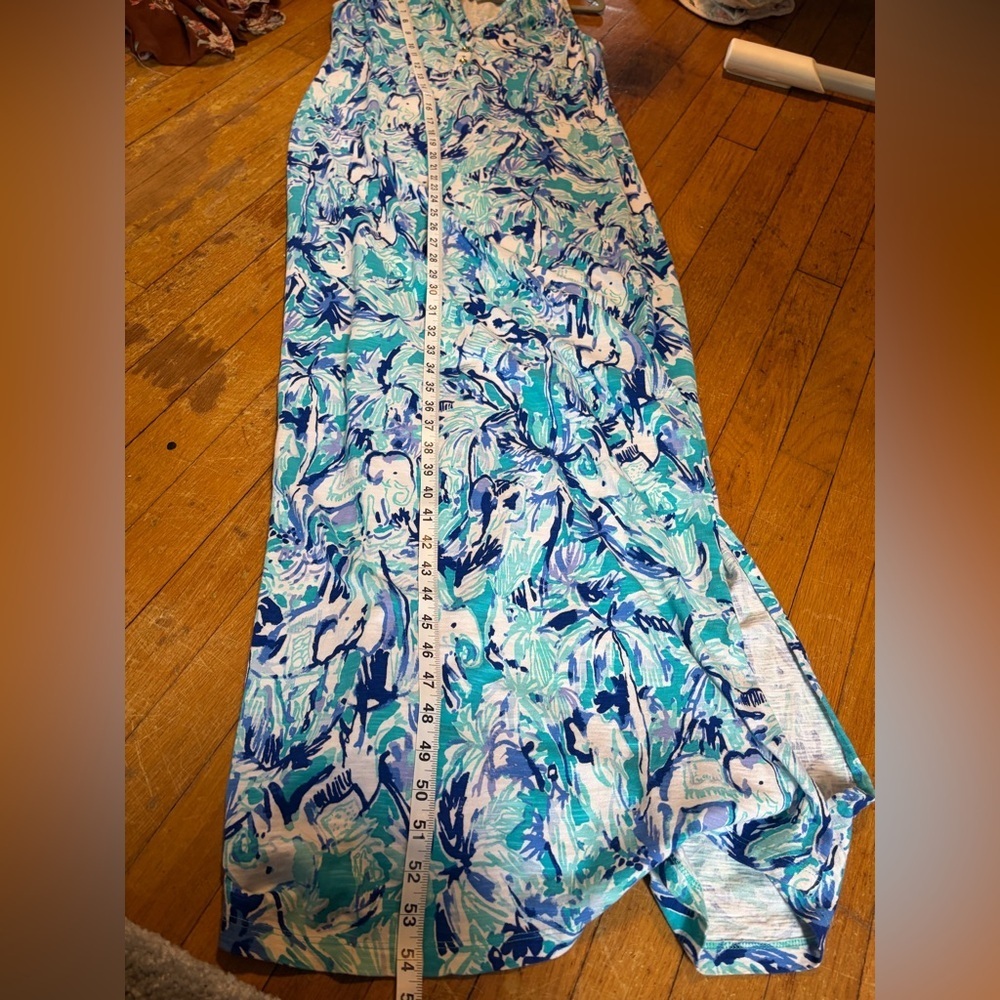 Lilly Pulitzer Essie Maxi Dress sleeveless novelty elephant summer size S - Picture 12 of 12